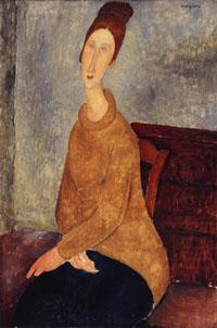 Jeanne Hebuterne with Yellow Sweater, Amedeo Modigliani